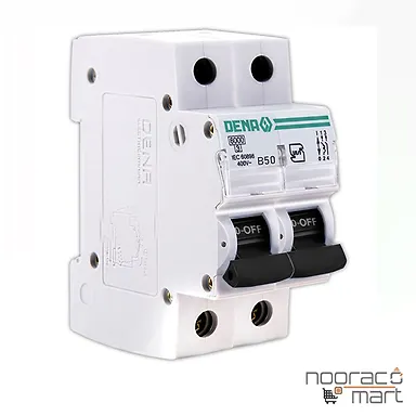 کلید مینیاتوری 50 آمپر دو پل B دنا الکتریک ایرانیان