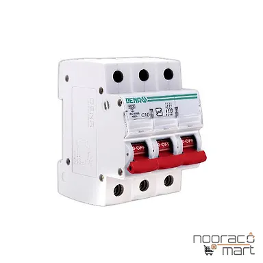 کلید مینیاتوری 10 آمپر سه پل C دنا الکتریک ایرانیان