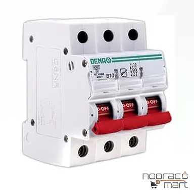 کلید مینیاتوری 10 آمپر سه پل B دنا الکتریک ایرانیان