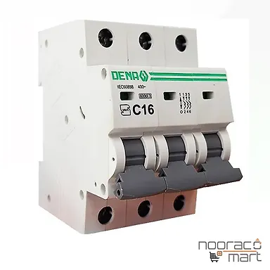 کلید مینیاتوری 16 آمپر سه پل C دنا الکتریک ایرانیان