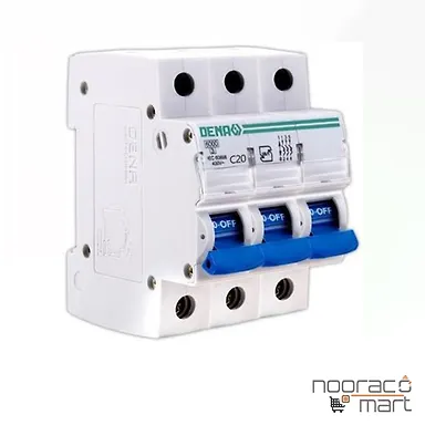 کلید مینیاتوری 20 آمپر سه پل C دنا الکتریک ایرانیان