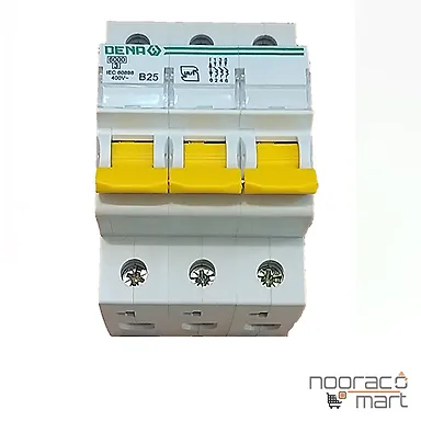 کلید مینیاتوری 25 آمپر سه پل B دنا الکتریک ایرانیان