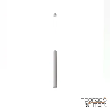 چراغ آویز پندالوکس سفید روکار با ماژول برق مستقیم ارتفاع 60 سانتی متری 6 وات مازی نور