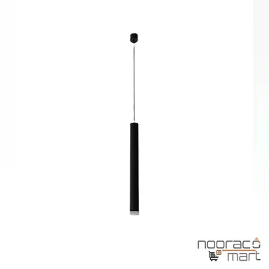 چراغ آویز پندالوکس مشکی روکار با ماژول برق مستقیم ارتفاع 60 سانتی متری 6 وات مازی نور