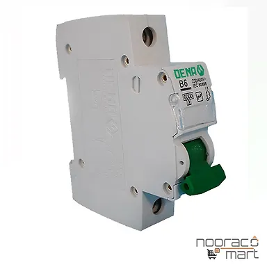 کلید مینیاتوری 6 آمپر تک پل B دنا الکتریک ایرانیان