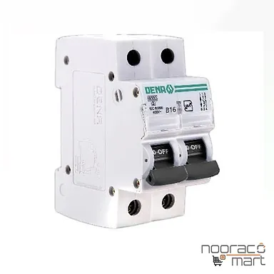 کلید مینیاتوری 16 آمپر دو پل B دنا الکتریک ایرانیان