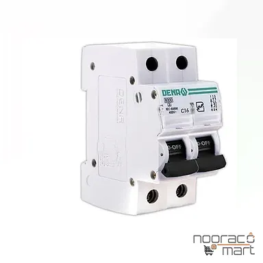 کلید مینیاتوری 16 آمپر دو پل C دنا الکتریک ایرانیان