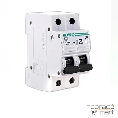 کلید مینیاتوری 2 آمپر دو پل C دنا الکتریک ایرانیان