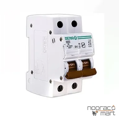 کلید مینیاتوری 4 آمپر دو پل B دنا الکتریک ایرانیان