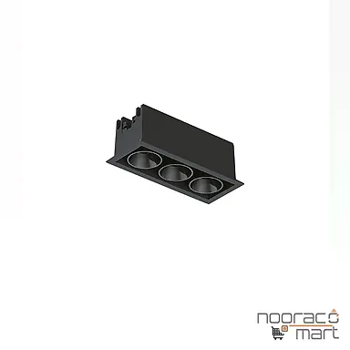 چراغ سقفی توکار 15 وات مشکی SH-10A-03 شعاع