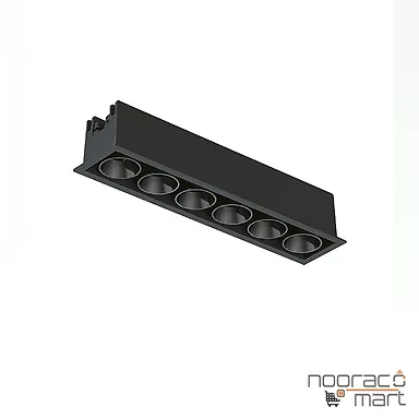 چراغ سقفی توکار 30 وات مشکی SH-10A-06 شعاع