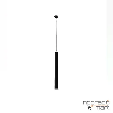 چراغ آویز پندالوکس مشکی توکار با ماژول برق مستقیم ارتفاع 60 سانتی متری 6 وات مازی نور