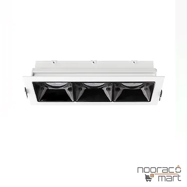 چراغ سقفی توکار سفید سه شعله SH- 6203 شعاع