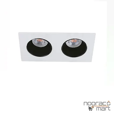 چراغ سقفی توکار سفید دو شعله SH- 6102 شعاع