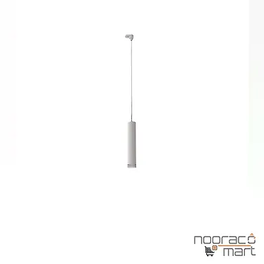 چراغ آویز ریلی تک فاز پندالوکس سفید با ماژول برق مستقیم ارتفاع 30 سانتی متری 6 وات مازی نور