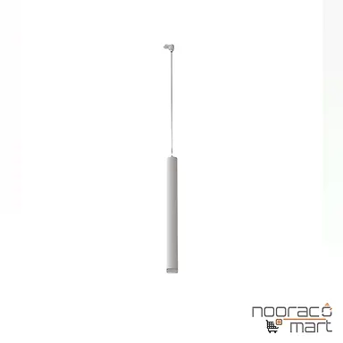 چراغ آویز ریلی تک فاز پندالوکس سفید با ماژول برق مستقیم ارتفاع 60 سانتی متری 6 وات مازی نور