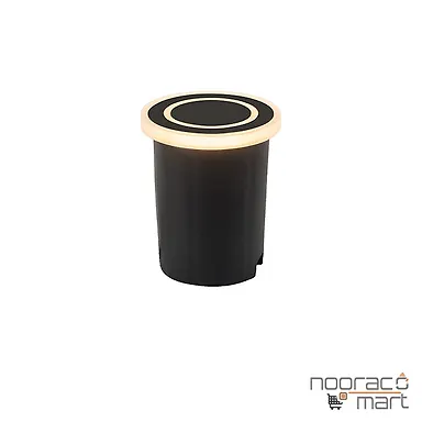 چراغ دفنی گرد 2 وات مشکی PLX4002 پولاکس