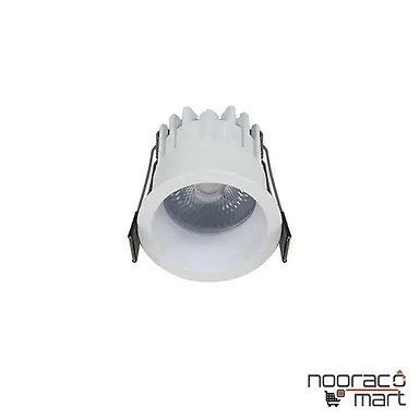 چراغ سقفی توکار 12 وات سفید N1021- R نوران