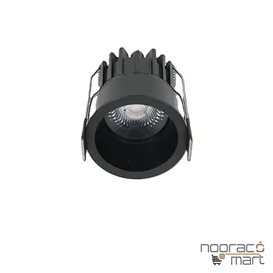 چراغ سقفی توکار 12 وات مشکی دیمردار N1021- R نوران