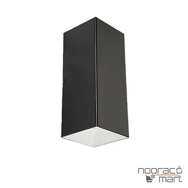 چراغ دیواری دوطرفه 12 وات 22 سانتی متری مشکی N1008 نوران