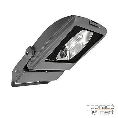 چراغ خیابانی وگا  با رفلكتور آلومينيومي آنودايز F با محفظه الکتریکی جداگانه  و خازن  400 وات مازی نور