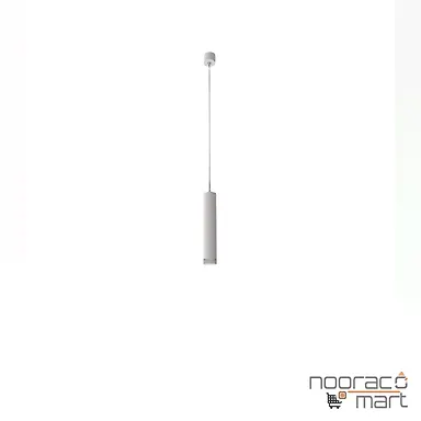 چراغ آویز پندالوکس سفید روکار با ماژول برق مستقیم ارتفاع 30 سانتی متری 6 وات مازی نور