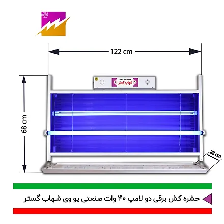حشره کش 40x2 وات صنعتی شهاب گستر