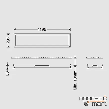 پنل توکار 30x120 لدیلوکس 29 وات مازی نور با صفحه ساتن