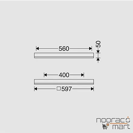 مشخصات چراغ روکار الگانس 33 وات مازی نور با دیفیوزر دینامیک