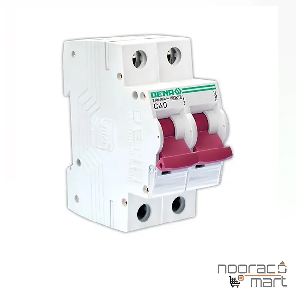 کلید مینیاتوری 40 آمپر دو پل C دنا الکتریک ایرانیان