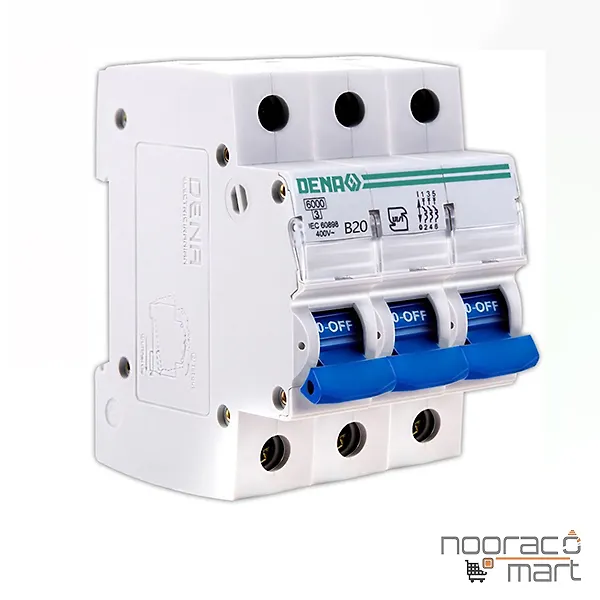 کلید مینیاتوری 20 آمپر سه پل B دنا الکتریک ایرانیان