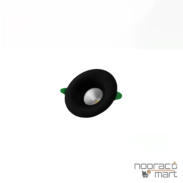 چراغ توکار آمیتریس 9 وات دايره اي COB مشکی  پارس شعاع توس