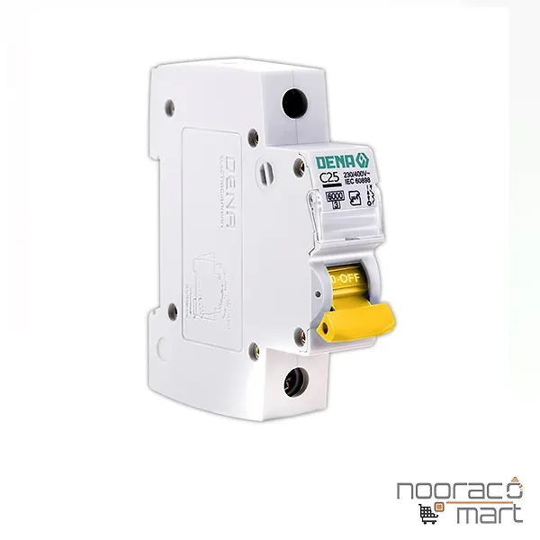 کلید مینیاتوری 25 آمپر تک پل C دنا الکتریک ایرانیان
