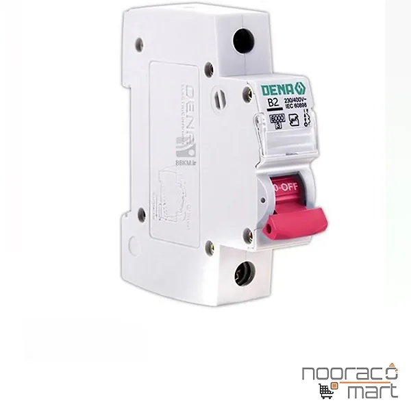 کلید مینیاتوری 2 آمپر تک پل B دنا الکتریک ایرانیان