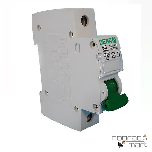 کلید مینیاتوری 6 آمپر تک پل B دنا الکتریک ایرانیان