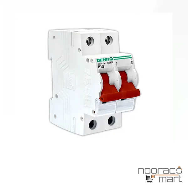 کلید مینیاتوری 10 آمپر دو پل B دنا الکتریک ایرانیان
