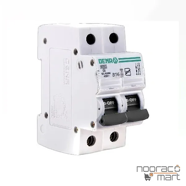 کلید مینیاتوری 16 آمپر دو پل B دنا الکتریک ایرانیان