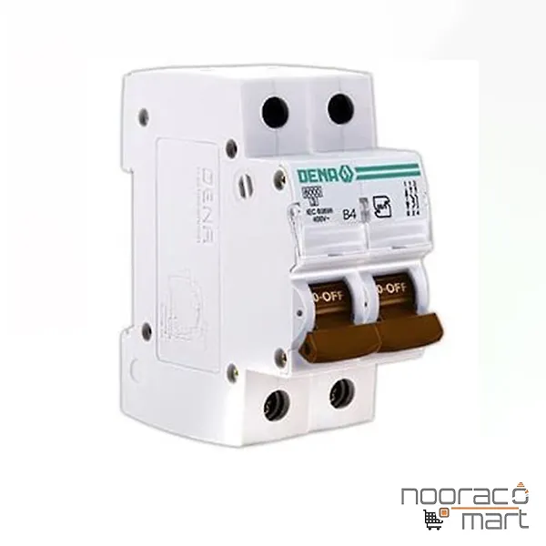 کلید مینیاتوری 4 آمپر دو پل B دنا الکتریک ایرانیان