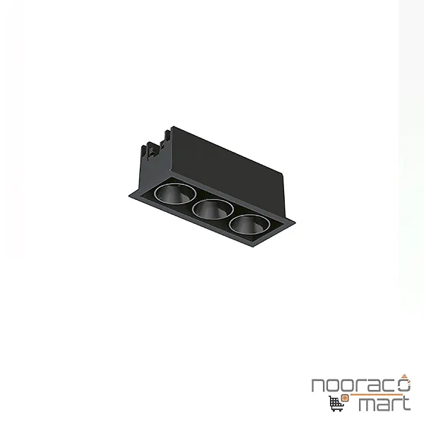 چراغ سقفی توکار 15 وات مشکی SH-10A-03 شعاع