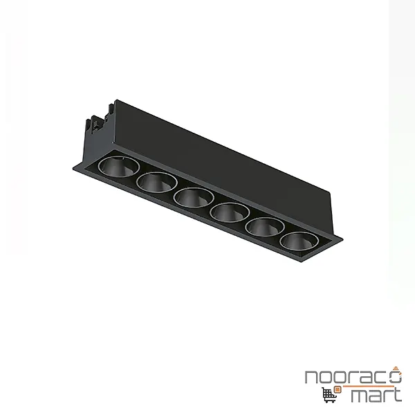 چراغ سقفی توکار 30 وات مشکی SH-10A-06 شعاع