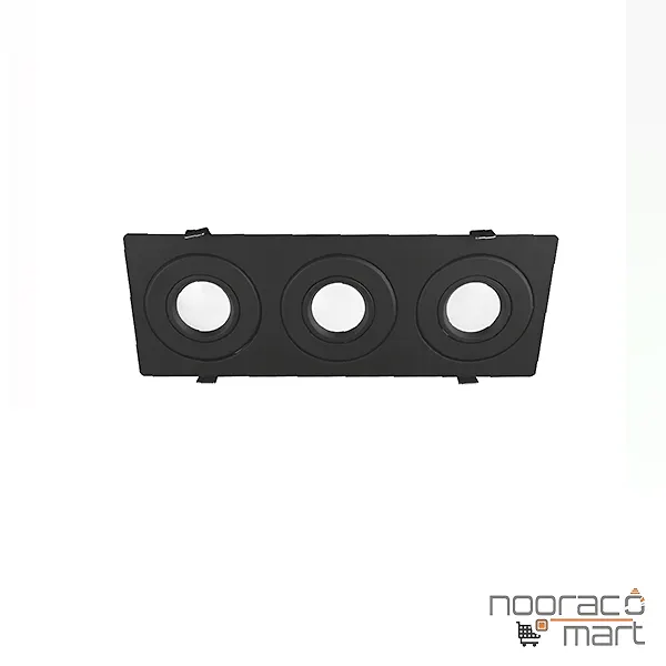 چراغ سقفی توکار مشکی سه شعله SH- 6303 شعاع