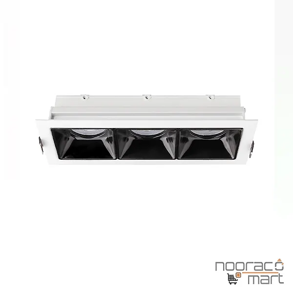 چراغ سقفی توکار سفید سه شعله SH- 6203 شعاع