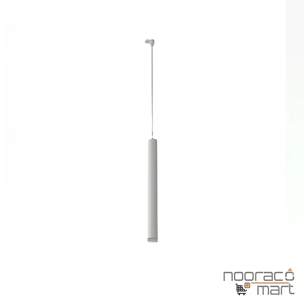 چراغ آویز ریلی تک فاز پندالوکس سفید با ماژول برق مستقیم ارتفاع 60 سانتی متری 6 وات مازی نور