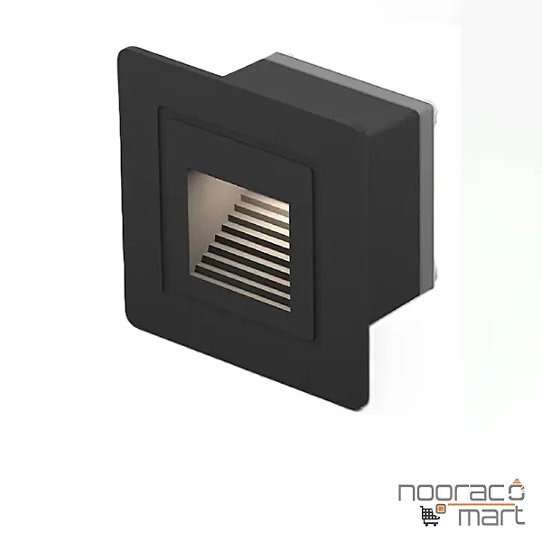 چراغ کنار پله 1 وات مشکی 4001 -SH شعاع