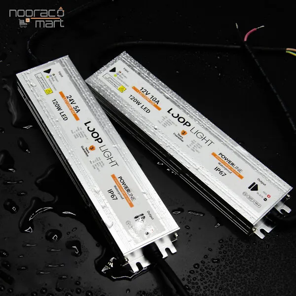 قیمت منبع تغذیه 24 ولت 5 آمپر ۱۲۰ وات مدل Waterproof لوپ لایت