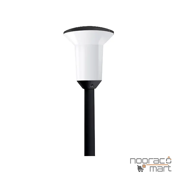 چراغ پارکی تولیپ مشکی برای لامپ فلورسنت کامپکت بالاست سرخود با حباب ساتن 45 وات  مازی نور