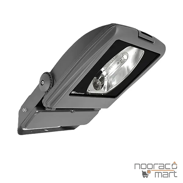 چراغ خیابانی وگا  با رفلكتور آلومينيومي آنودايز F با محفظه الکتریکی جداگانه  و خازن  400 وات مازی نور