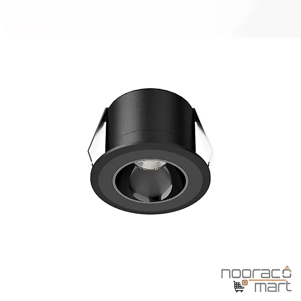 چراغ سقفی توکار 1.5 وات مشکی SH-A925 شعاع